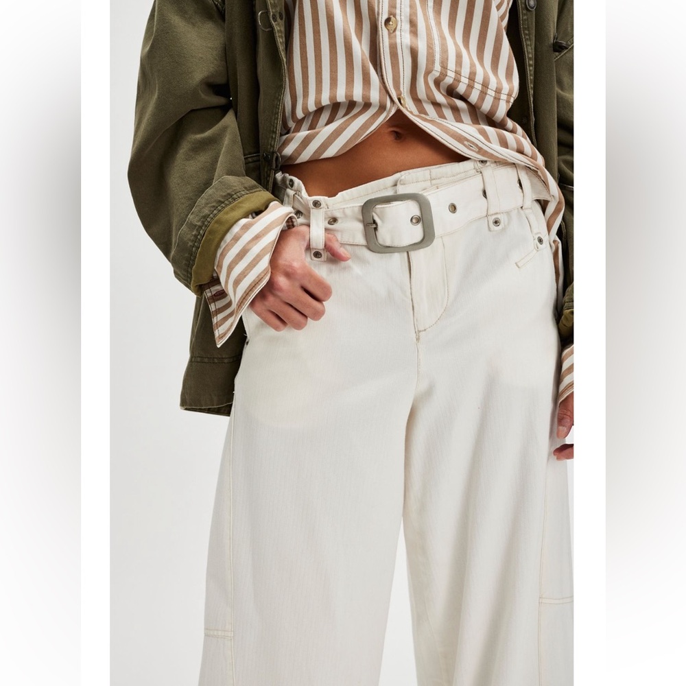 Free People We The Free Sloane Belted Pants in Tofu.